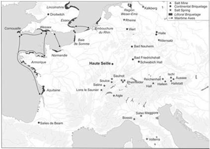 Kovacik 2006 (Antiquity) Rozsah výroby Briketáž (produkce soli) v Seille impakt na prostředí: Sociální impakt proto industrie