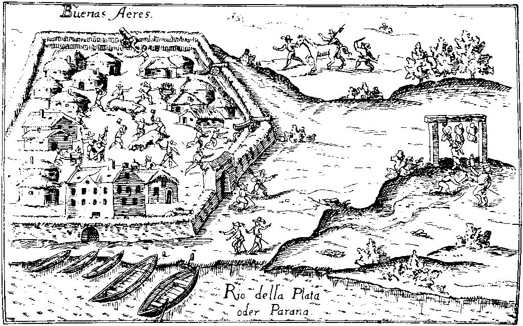 Humánna geografia História -1536: Dobyvateľ Pedro de Mendoza zakladá prístav - dnešné Buenos Aires -mesto dobyli domorodci -Španieli opúšťajú Buenos Aires a zakladajú prvé paraguajské mesto Asunción