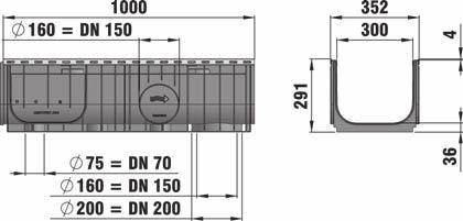 INŽENÝRSKÉ STAVBY OBČANSKÉ STAVBY AQUA SPORT PLUS 300 PLUS 300 - žlab v