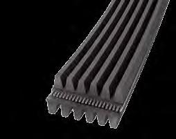 Drážky ze syntetického kaučuku Synthetic rubber ribs Směs pro uložení tažných vláken Embedding compound Polyesterová tažná vlákna Polyester