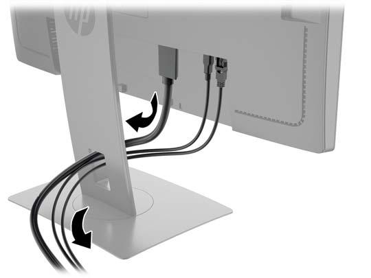 Připojení kabelů POZNÁMKA: s monitorem. Monitor je dodáván s vybranými kabely. Ne všechny kabely uvedené v této části jsou dodávány 1.