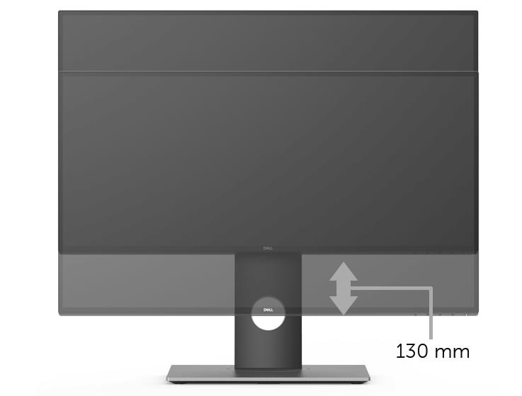 Nastavení výšky POZNÁMKA: Podstavec lze vertikálně vysunout až o 130 mm.