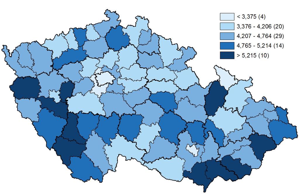 1. Průměrné procento pracovní neschopnosti 2.