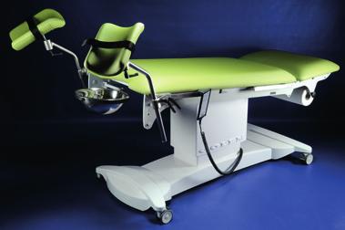 Stůl je určen pro vyšetření pacienta vleže a v koleno-prsní poloze, případně i v gynekologické poloze.