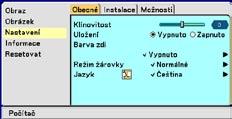 5. Použití menu v obraze 6.