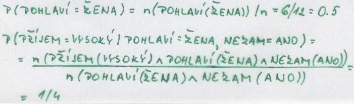 Bayesovská síť -příklady (6) Příklad (pokračování): odhad dílčích