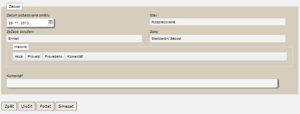 Obrázek 20: Žádost o změnu - detail 5.
