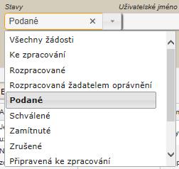 Podanou žádost lze zrušit stažením žádosti. Vyhledejte podanou žádost v menu/žádosti.