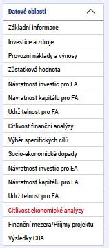 4.9 Citlivostní analýza v rámci ekonomické analýzy Je zpracována na obdobném principu jako citlivostní analýza v rámci finanční analýzy dle popisu v kapitole 4.