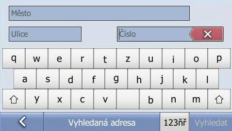 Virtuální klávesnice má několik podob, podle toho, co zrovna do přístroje budete zadávat se zobrazuje jako abeceda, alfanumerická klávesnice, případně pouze