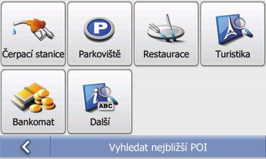 Práce s oknem Nastavení trasy Okno Nastavení trasy nabízí přístup k navigačním funkcím a nastavením navigace pro 3D a 2D mapu.