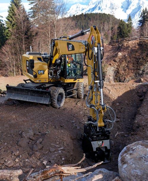 Spojení síly Spojte hydraulické příslušenství Cat se strojem Cat a využijte všechny možnosti standardního vestavěného softwaru. Výměna příslušenství nikdy nebyla snazší!