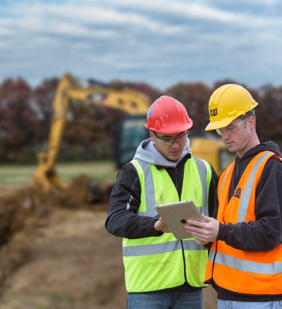 Integrované technologie Vyplatí se vědět Funkce Cat Connect vám díky inteligentnímu využití technologií a služeb umožňuje zvýšit produktivitu práce na staveništi.