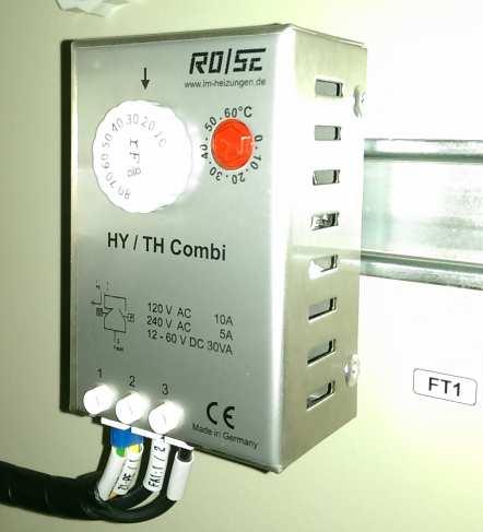 HYDROSTAT-THERMOSTAT - FT1 Set the requested temperature for starting of heating, also hygrostat set according your request.