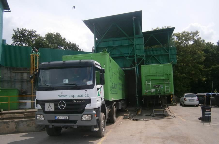 Technologie přímého násypu Přímý násyp odpadů ze svozové techniky do kapacitnějších dopravních prostředků. Tento technologický koncept může mít několik modifikací.