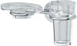 ELU 001 Glass Sklenička Стакан 78x118Hx78mm ELE 006 Holder for glass/dispenser for liquid soap Držák skleničky/dávkovače tekutého mýdla Держатель стакана/дозатора жидкого мыла 78x61Hx97mm ELU 003