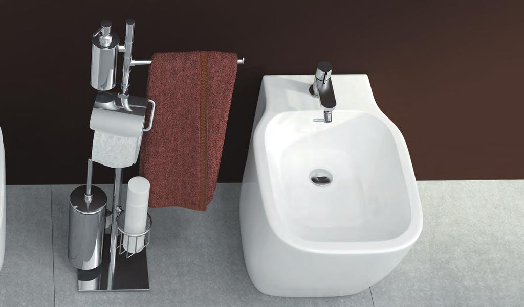 bidet 72 cm Stojan se třemi doplňky pro toaletu 72 cm