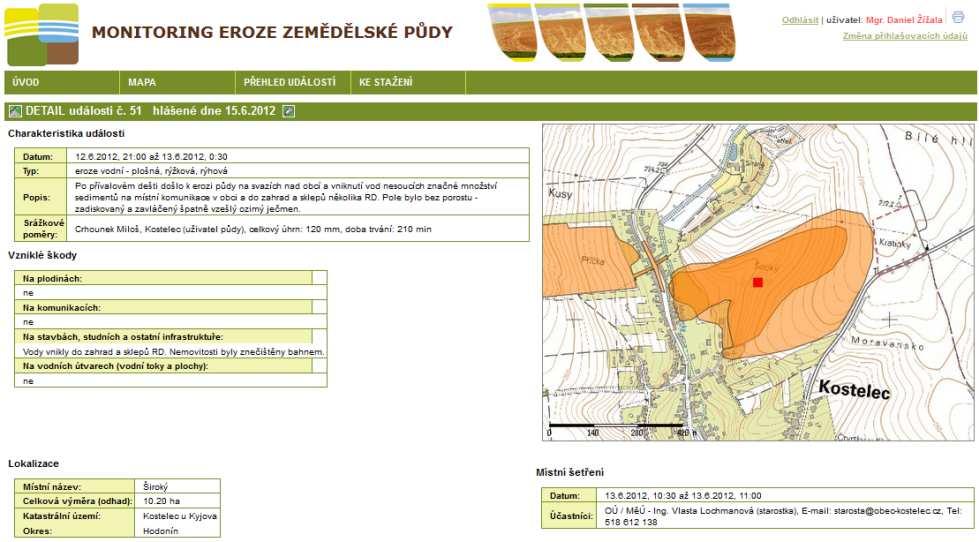 MONITORING EROZE ZEMĚDĚLSKÉ PŮDY Od