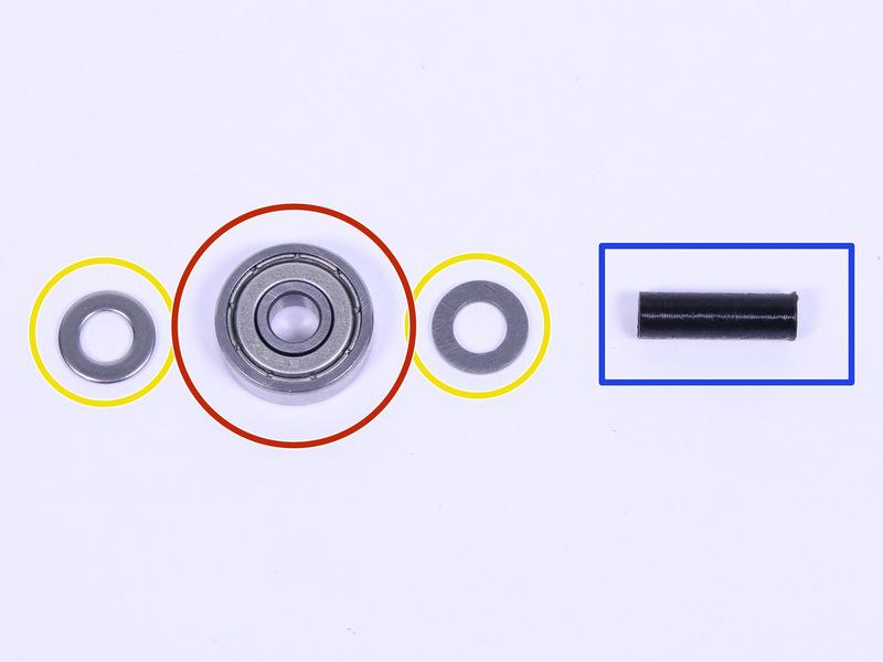 Step 14 Příprava přítlačného ložiska Hřídelka 5x16sh