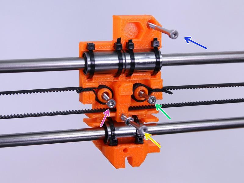 Step 24 Příprava namontování extrudéru na osu X Šroub M3x40 (1 ks) Šroub