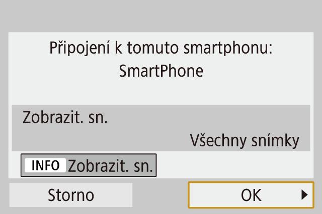 / příslušenství Kroky prováděné na telefonu smartphone Kroky prováděné na fotoaparátu (2) 5 Připojte telefon smartphone k síti.