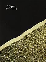Vrstvy typické tloušťky vrstev reprodukovatelné v sériové výrobě činí 0,5 µm až 4 µm nijak se nezmění ostré hrany, povrchy s texturou ani povrchy