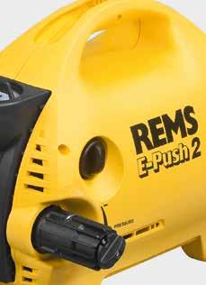 REMS E-Push 2 Elektrická zkušební tlaková pumpa Výkonná, elektrická zkušební tlaková pumpa pro provádění kontroly tlaku a těsnosti v potrubních systémech a nádržích.