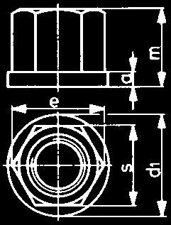 48 466515 0016 2,27 M20 30 33,5 60 466515 0020 4,17 výška 1,5 x, IN6331 s nákružkem zušlechtěné, třída pevnosti 10 soustružené a frézované