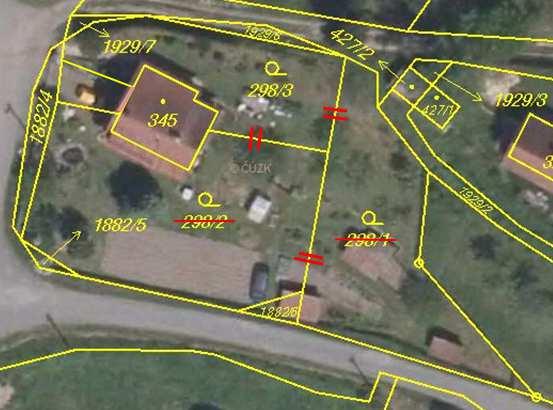 Katastrální úřad orgánu územního plánování předá návrhy sloučení parcel nevyhovujících definicím pozemku a parcely podle 2 písm.