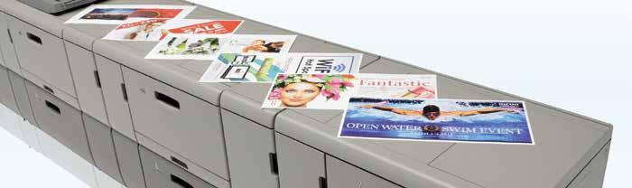 Pro rozšíření možného použití tyto produkční stroje podporují tisk na delší formáty papíru, oboustranně až do 700 mm a jednostranně až do 1260 mm.