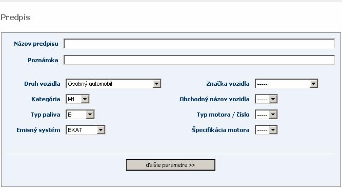 : Autodata 95, alebo Schwacke + vyhláška,...). Do položky Poznámka vpíšete doplňujúce údaje k identifikácii predovšetkým počet valcov/objem motora, a iné.