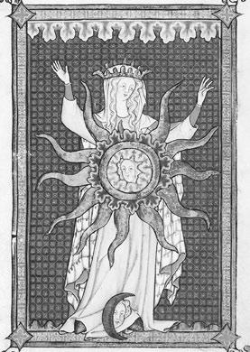 Liber scivias dokončené roku 1152. 46 Slavná mystička v jednom ze svých četných vidění popisuje pět zvířat symbolizujících pět věků předcházejících příchodu Antikrista.