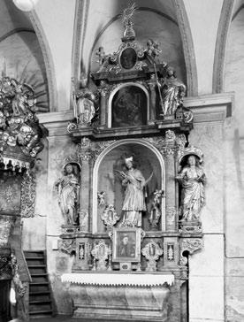 Františka z Assisi v životní velikosti. Obraz sv. Antonína Paduánského namaloval pro klášter ještě v roce 1688.