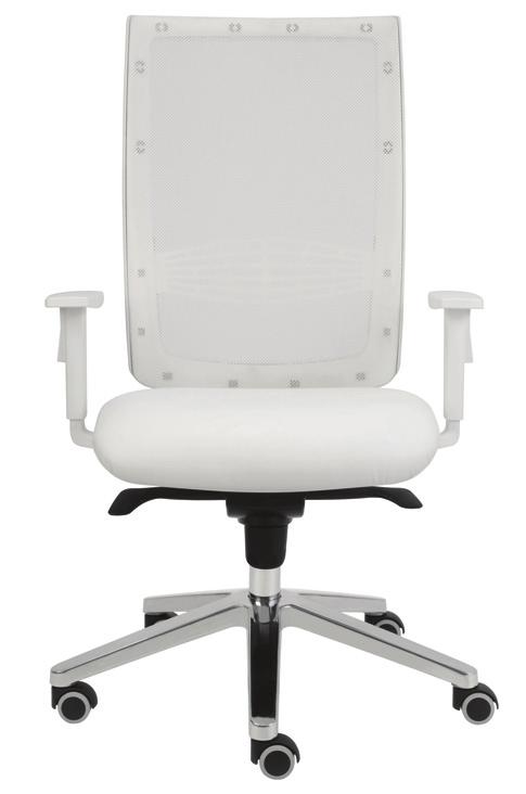 KENT pro lékaře a sestry Elegantní, tvarovaná kancelářská židle se síťovaným opěrákem včetně výškově stavitelné bederní opěrky.