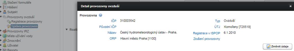 Propojení položky ÚTJ a názvu kraje Nově je ve formuláři zavedena automaticky vyplňovaná položka Kraj, která se naplní názvem kraje ve vazbě na položku ÚTJ uvedenou v registračních