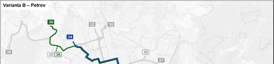 Návrh úprav systému ve ejné dopravy a m stské hromadné dopravy. Návrh úprav koncepce MHD vychází z ešení ve variant Bez projektu.