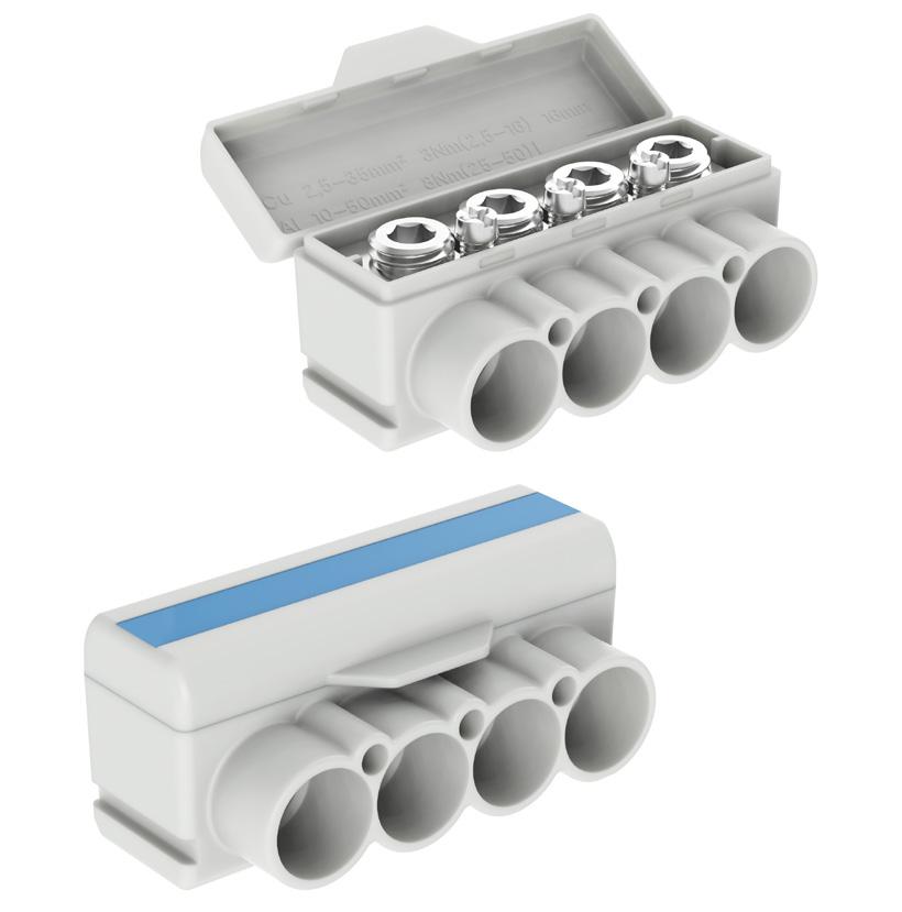 Distribuční svorky SLT Distribuční svorky SLT 1000 V AC/DC Bimetalové