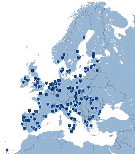 URBACT V KOCKE - určený pre 28 členských štátov, Nórsko a Švajčiarsko - aktuálne prepája 550 miest, 29 krajín a 7000 rôznych aktérov - rozpočet na obdobie 2014 2020 je 96,3 mil.