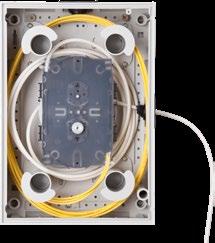 657 a,b Lockable door Break-out side plate from each side Wall-mounted Easy assembly Placement of optical fiber reserve, length 4 m The reel for cable reserves CZ Optický rozvaděč SOP 12 (24) je