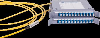 splice holder for heat-shrink fusion splice protective sleeves Compact modules equipped with 12 connectors and pigtails SC/UPC including splice holder for heat-shrink