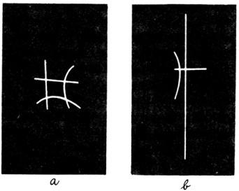 a (ta kompozicija prav tako povzroča nelagodje in dvosmiselnost, odnosi linij niso povsem pravokotni oziroma pod izrazitim naklonom, štiri linije so po dolžini sicer različne vendar ne dovolj, da bi