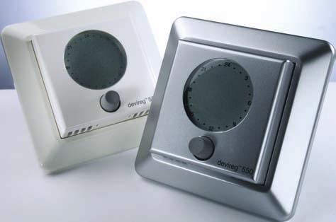 52 Myslící termostat devireg 550 Elektronický termostat pro všechny typy přímého podlahového vytápění. Je schopný řídit jakýkoliv jiný vytápěcí systém.