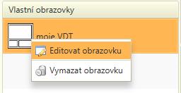 79 Obrázek 60: Modifikace/Vymazání vlastní obrazovky 7.