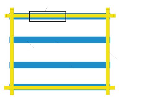 3. Podkladové latě: Umístěte podkladové latě pozičně tak, jak vidíte na obrázku dole, s mezeramy po 50cm.