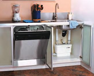 Odpadní vody z koupeny, kuchyně, prádeny SANIFLOOR sprcha ( itaská