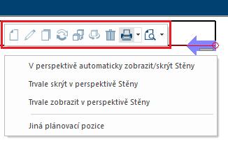 Příkazy v oblasti Nový Stěna nový Pro vytvoření nové stěny klikněte jako obvykle v pracovním prostoru Stěna/Osvětlení na rohový úchopový bod, ke kterému chcete připojit novou stěnu.