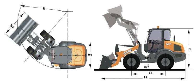 MODELOVÁ ŘADA F KOMPAKTNÍ KOLOVÉ NAKLADAČE 21F 121F 221F 321F H1 2,46 m 2,46 m 2,63 m 2,68 m H2 45 cm 45 cm 44 cm 49 cm W1 1,74 m 1,74 m 1,80 m 1,86 m W2 1,90 m 2,05 m 2,05 m 2,10 m L1 2,08 m 2,08 m