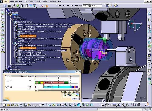 leteckého průmyslu Představiteli jsou např. NX CAM, Pro/Engineer, Catia, aj (viz obr. 3.12 a 3.13) [2]. Obr. 3.12 a 3.13 Ukázka modelování v programu CatiaCam [17]. 3.1.4.