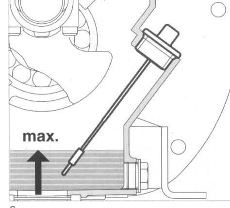 Motory HATZ Uzávěr nalévacího otvoru oleje a měrku otřete čistým hadříkem. Při kontrole hladiny oleje měrku ponořte do olejového hrdla, aniž byste ji zašroubovali.