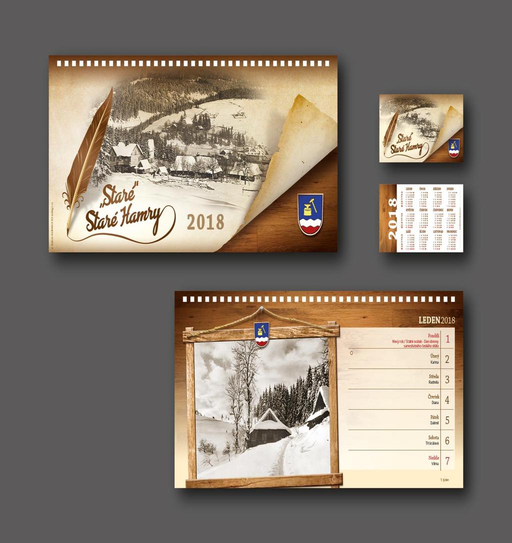 Kalendáře obce na rok 2018 Kalendář obce Staré Hamry na rok 2018 bude dalším kalendářem se zaměřením na historii naší obce.